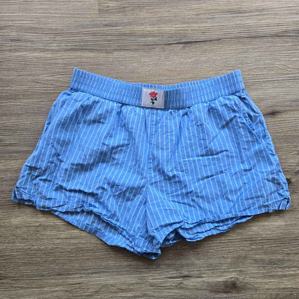 Universal Thread Light Blue Striped "Boxer" Shorts